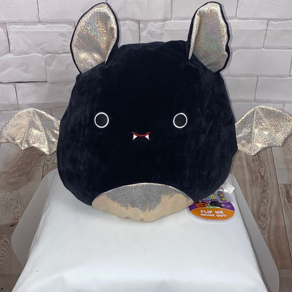 Squishmallow Flipamallows Paxton & Emily - bat & Jack-o-lantern NWT Halloween